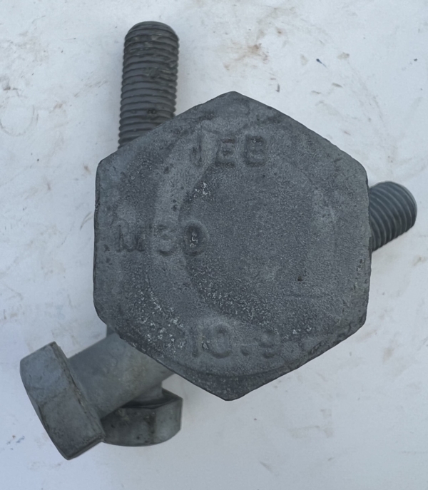 M30 x 190mm Galvanised Bolt Grade 10.9 Din 931 ( New ) - Image 3