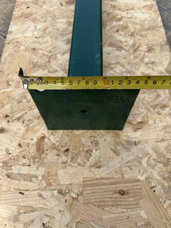 Intermediate Post 60 x 60mm With Base Plate For 1.8m High Chain Link Fence, Green ( New ) - Image 5